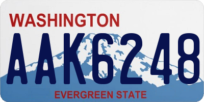 WA license plate AAK6248