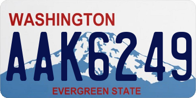 WA license plate AAK6249