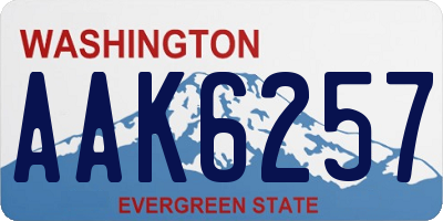 WA license plate AAK6257
