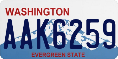 WA license plate AAK6259