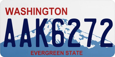 WA license plate AAK6272