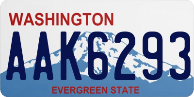WA license plate AAK6293