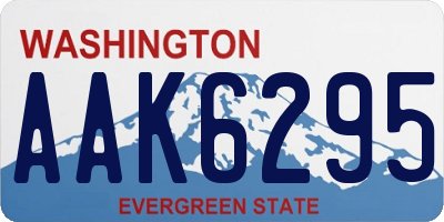 WA license plate AAK6295