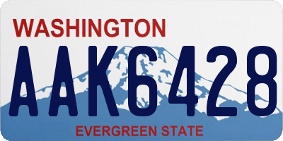 WA license plate AAK6428