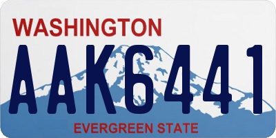 WA license plate AAK6441