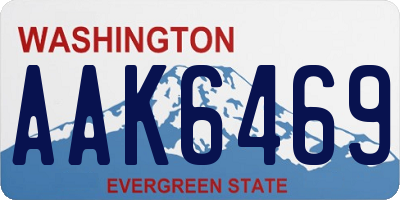 WA license plate AAK6469