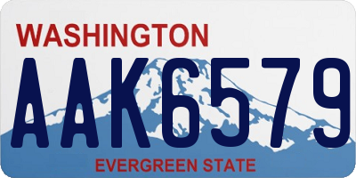 WA license plate AAK6579