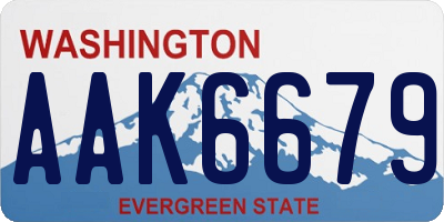 WA license plate AAK6679