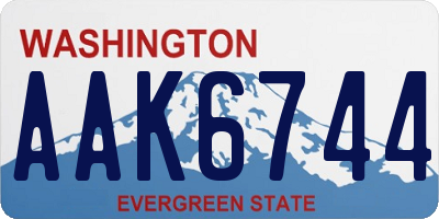 WA license plate AAK6744