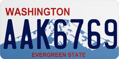 WA license plate AAK6769