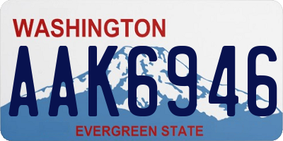 WA license plate AAK6946