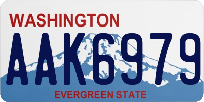 WA license plate AAK6979