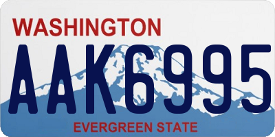 WA license plate AAK6995