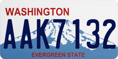 WA license plate AAK7132