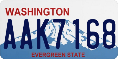 WA license plate AAK7168
