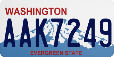 WA license plate AAK7249