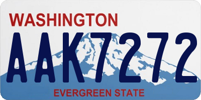 WA license plate AAK7272