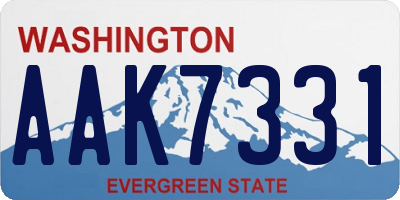 WA license plate AAK7331