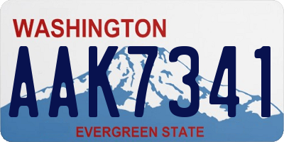 WA license plate AAK7341