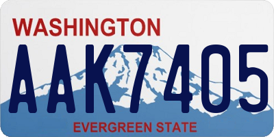 WA license plate AAK7405