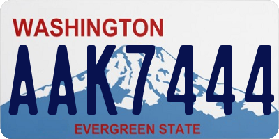 WA license plate AAK7444