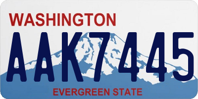 WA license plate AAK7445