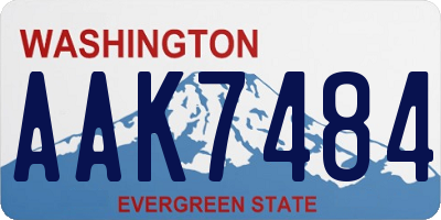 WA license plate AAK7484