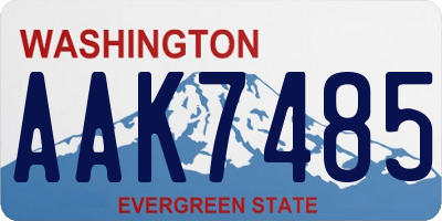 WA license plate AAK7485