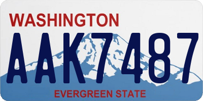 WA license plate AAK7487