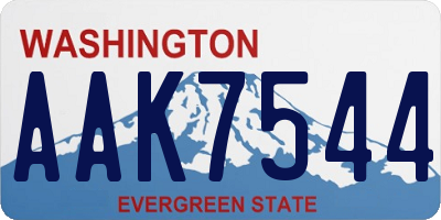WA license plate AAK7544