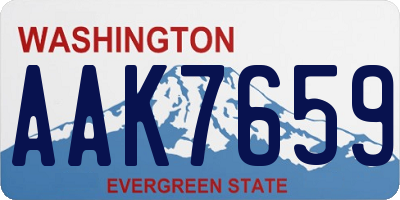 WA license plate AAK7659