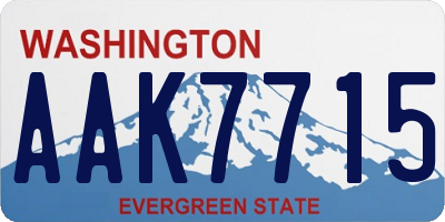 WA license plate AAK7715