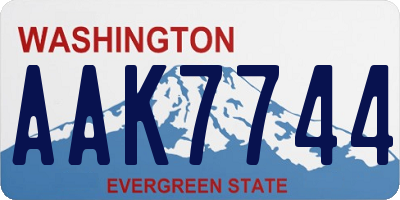 WA license plate AAK7744