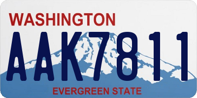 WA license plate AAK7811