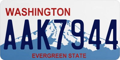 WA license plate AAK7944