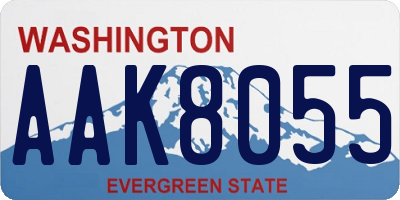 WA license plate AAK8055