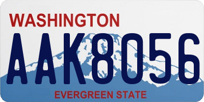 WA license plate AAK8056