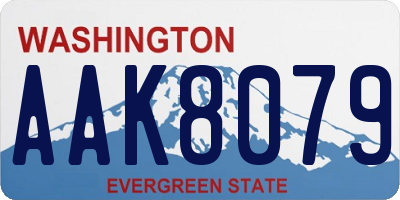 WA license plate AAK8079