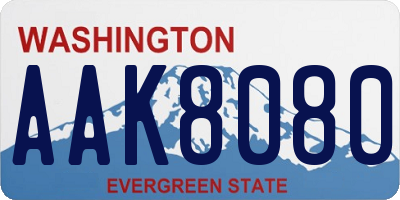 WA license plate AAK8080