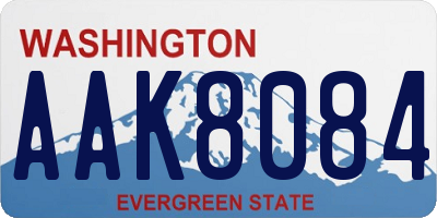 WA license plate AAK8084