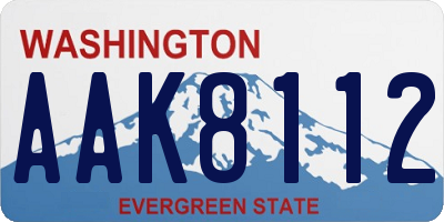 WA license plate AAK8112