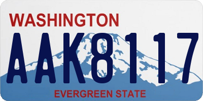 WA license plate AAK8117