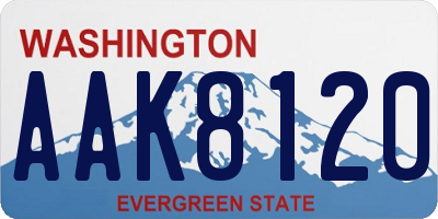 WA license plate AAK8120