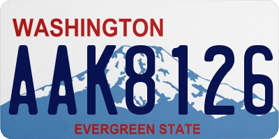 WA license plate AAK8126