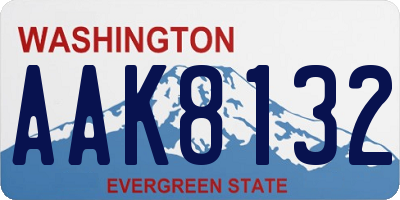 WA license plate AAK8132