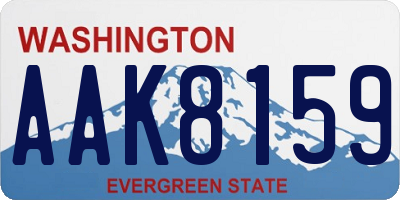 WA license plate AAK8159