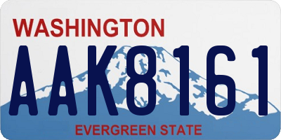 WA license plate AAK8161