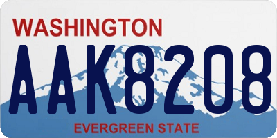 WA license plate AAK8208