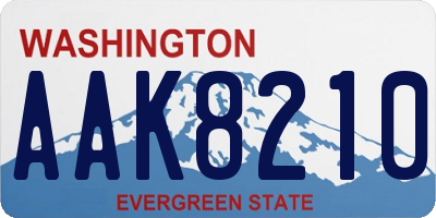 WA license plate AAK8210