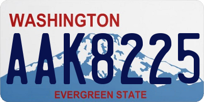 WA license plate AAK8225